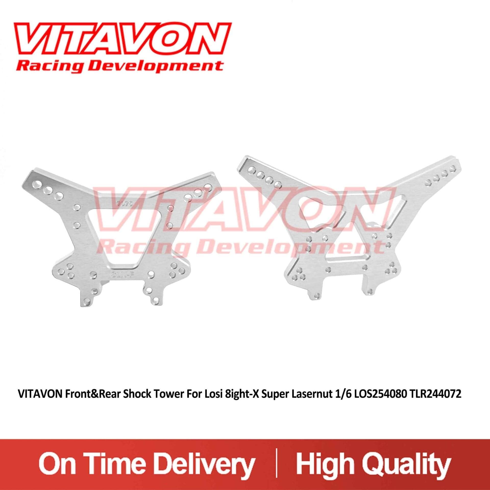 VITAVON Front & Rear Shock Tower For Losi 8ight-X Super Lasernut 1/6 (LOS254080 / TLR244072)