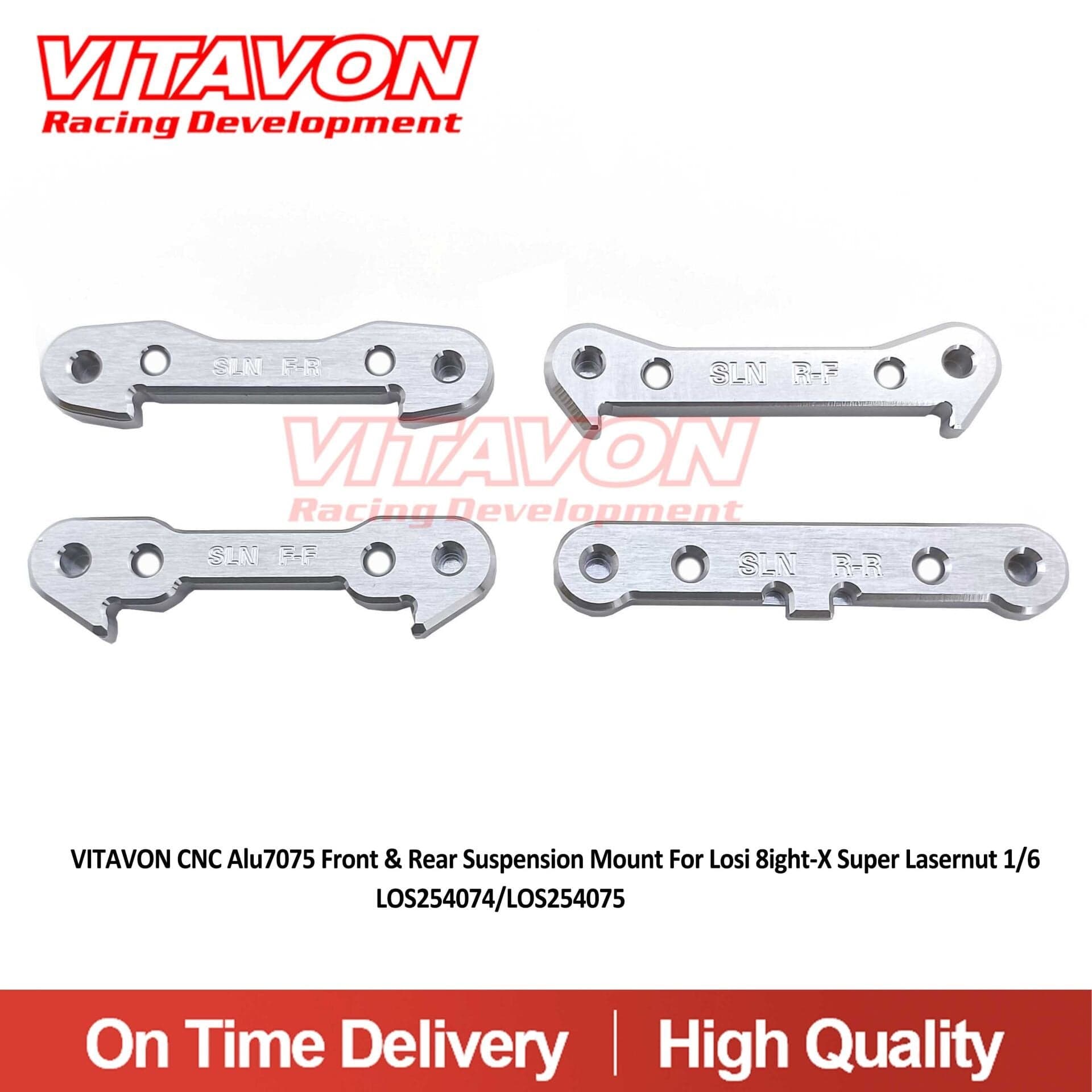 VITAVON CNC Alu7075 Front & Rear Suspension Mount For Losi 8ight-X Super Lasernut 1/6 (LOS254074 / LOS254075)