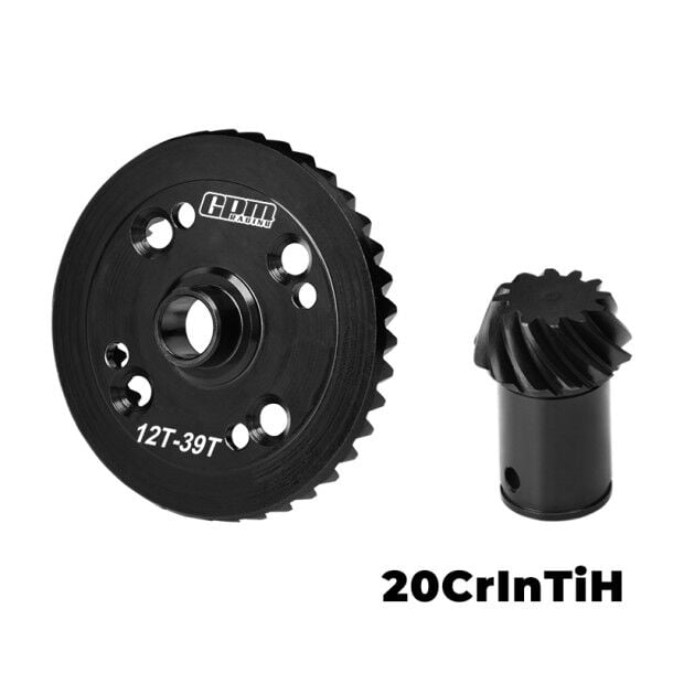 Steel Front / Rear Main Diff Gear Set 39/12T Spiral For Arrma 1/5 Kraton / Outcast 8S EXB