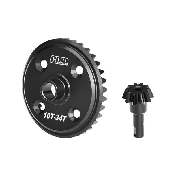 Notorious/Kraton 6S EXB Steel Spiral-cut Main Differential Gear & Input Gear set 34T/10T/1.3 Mod