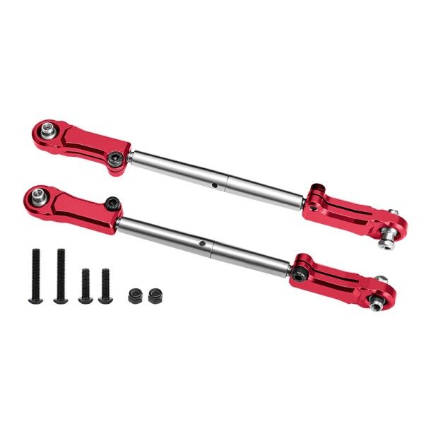 ALUMINUM+STAINLESS STEEL ADJUSTABLE FRONT STEERING TIE ROD FOR ARRMA 1/5 KRATON OUTCAST 8S EXB Kırmızı