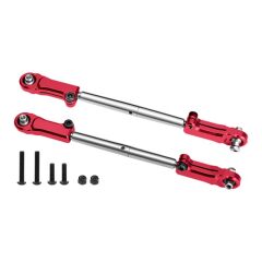 ALUMINUM+STAINLESS STEEL ADJUSTABLE FRONT STEERING TIE ROD FOR ARRMA 1/5 KRATON OUTCAST 8S EXB Kırmızı