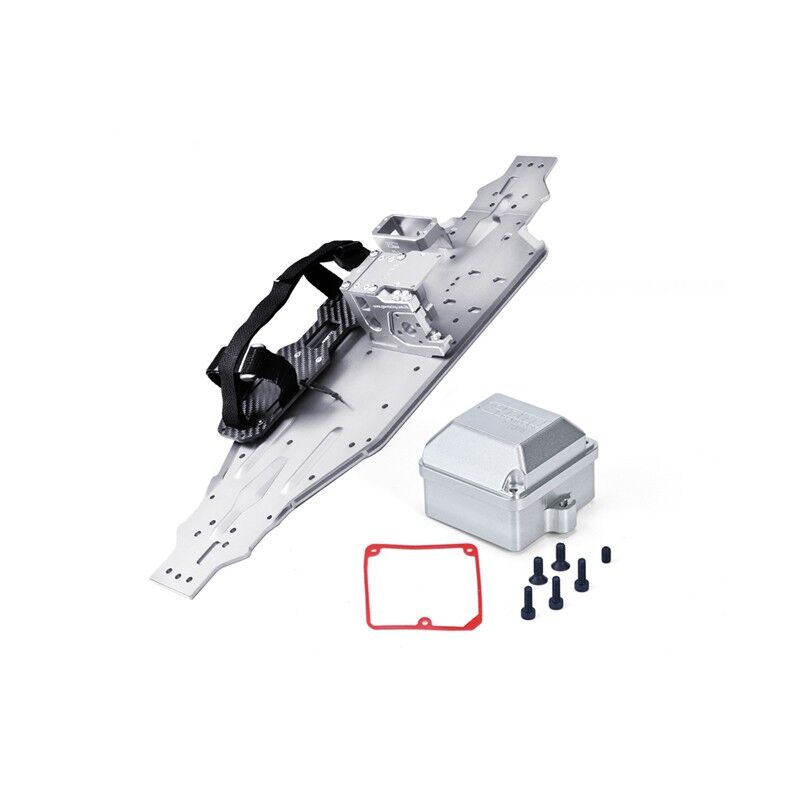 ALUMINUM 7075-T6 CHASSIS PLATE WITH SERVO MOUNT+BATTERY COMPARTMENT+MOTOR BASE FOR TRAXXAS 1/8 SLEDGE