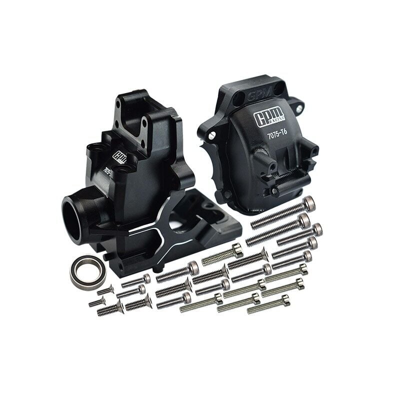 SILVER ALUMINUM 7075-T6 FRONT/REAR GEAR BOX FOR TRAXXAS 1/8 SLEDGE