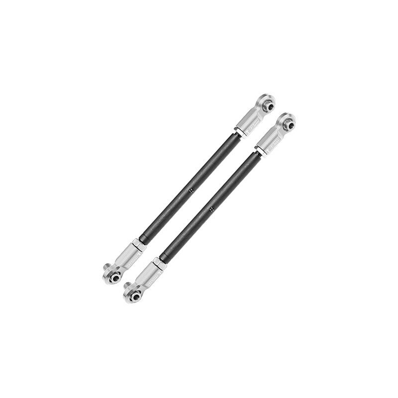 4140 CARBON STEEL ADJUSTABLE FRONT STEERING ROD WITH 7075 ALLOY ENDS FOR TRAXXAS 1/5 X-MAXX 6S 8S X-MONSTER BIGFOOT X-MONSTER CHASSIS 1/6 PRO SCALE 2WD SAND CAR 8S